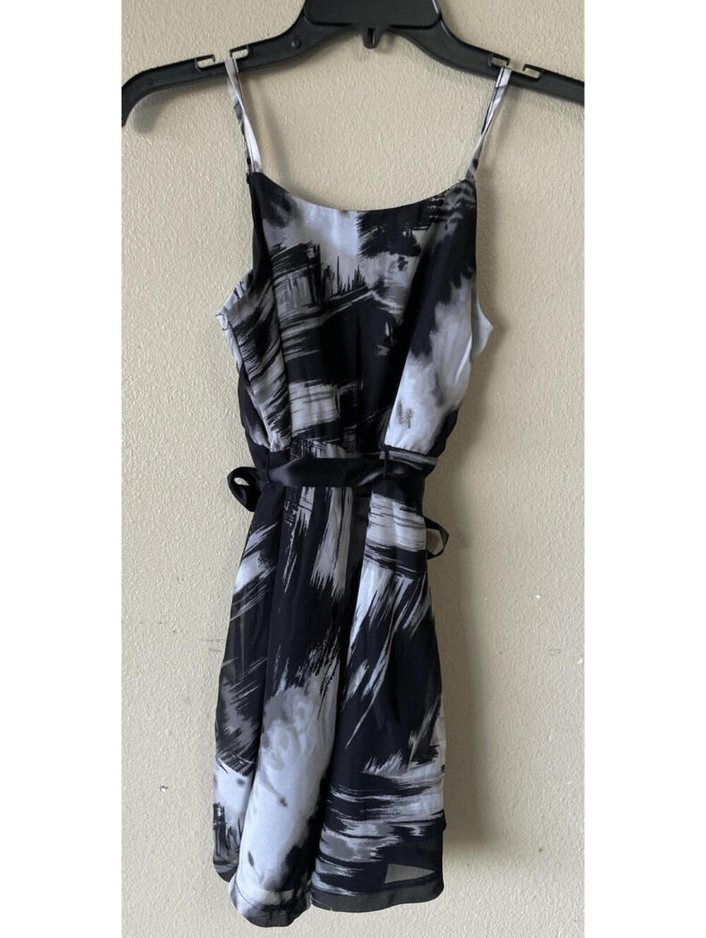 Cato Girls Dress 8/10 Black White Knee Length Tulle Ribbon Sash